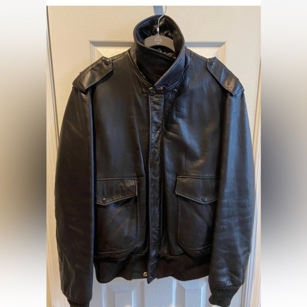Vintage Schott NYC A-2 Leather Fight Jacket‎ 584SM Mens 44 Brown USA